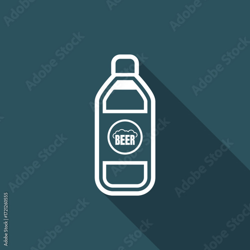 Vector illustration of single isolated beer icon