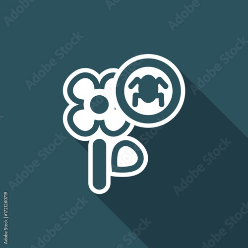 Vector illustration of single isolated flower icon