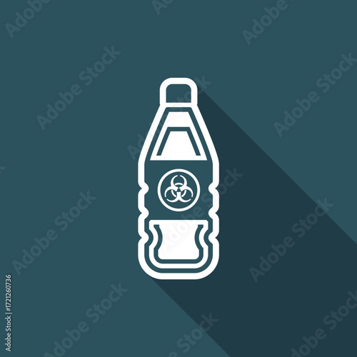 Vector illustration of single isolated bottle icon