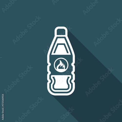 Vector illustration of single isolated dangerous bottle icon
