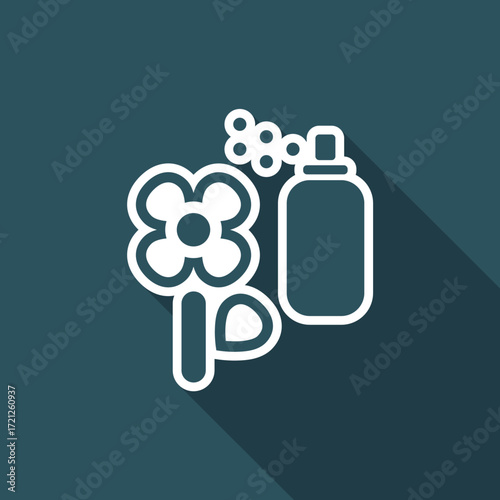 Vector illustration of single isolated flower icon
