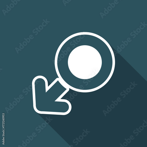 Vector illustration of single isolated male icon