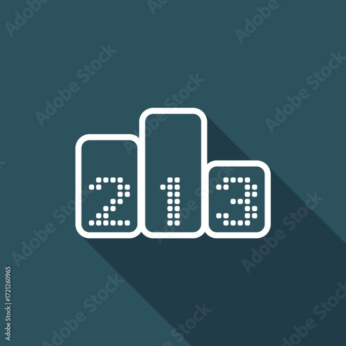 Vector illustration of single isolated podium icon