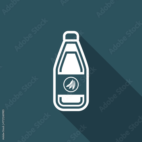 Vector illustration of single isolated banana juice icon