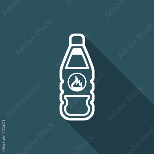 Vector illustration of single isolated danger bottle icon