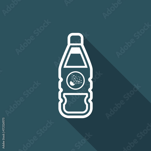 Vector illustration of single isolated dangerous explosive bottle icon