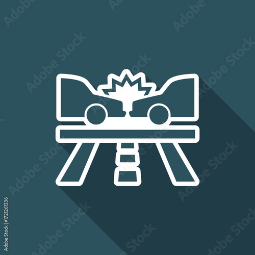 Vector illustration of single isolated crash icon