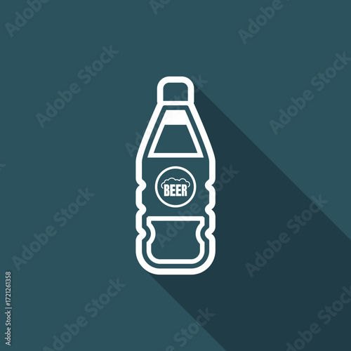 Vector illustration of single isolated beer icon