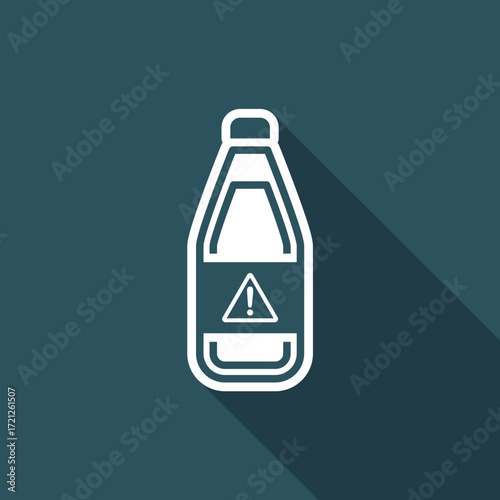 Vector illustration of single isolated dangerous bottle icon