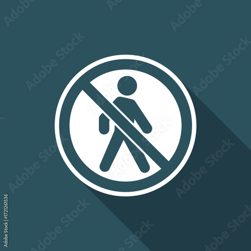Vector illustration of single isolated access forbidden icon