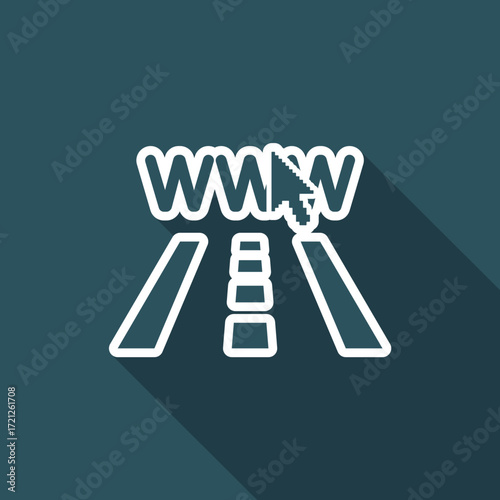 Vector illustration of single isolated car navigator icon