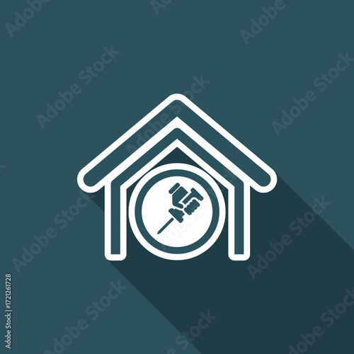 Vector illustration of single isolated home repair icon
