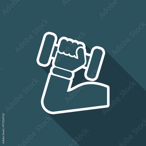 Vector illustration of single isolated gym icon