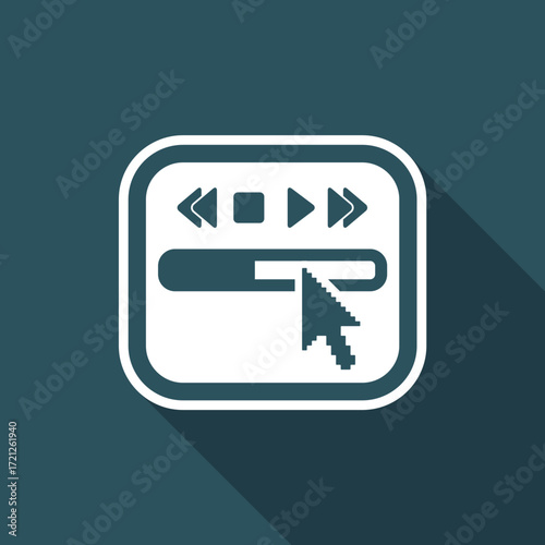 Vector illustration of single isolated player icon