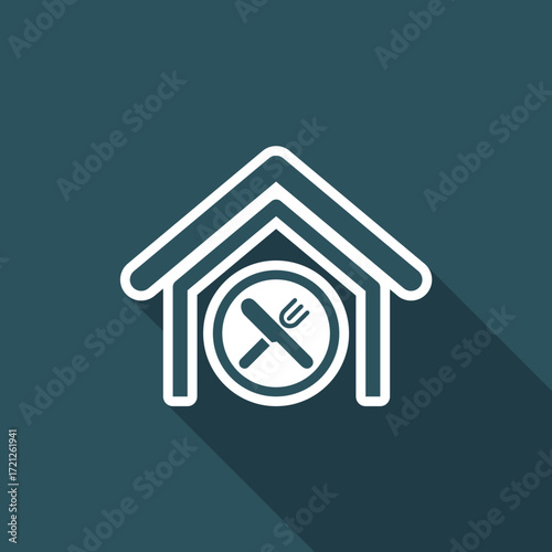 Vector illustration of single isolated restaurant icon