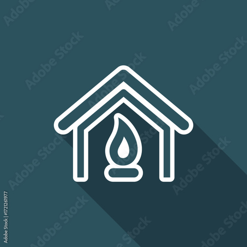 Vector illustration of single isolated home icon