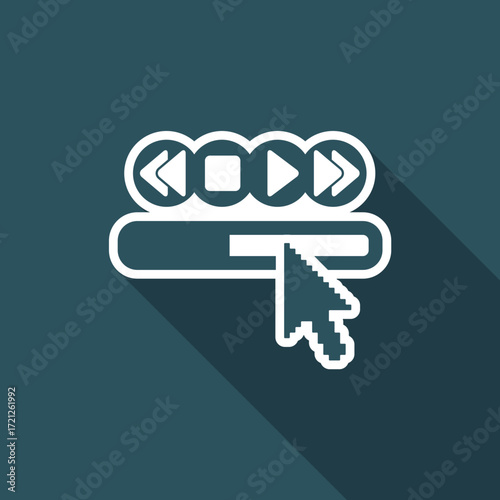 Vector illustration of single isolated player icon