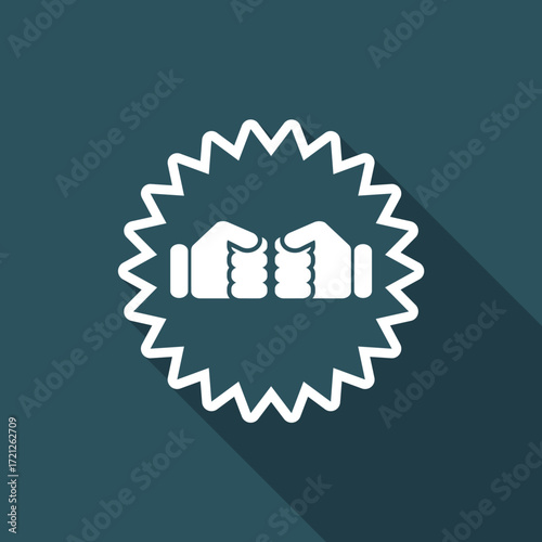 Vector illustration of single isolated boxing icon