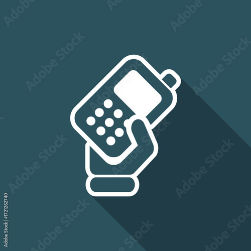 Vector illustration of single isolated phone icon