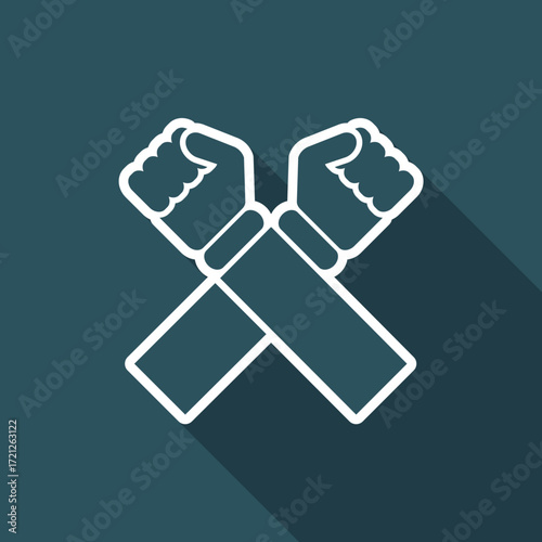 Vector illustration of single isolated cross icon