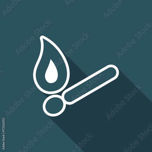 Vector illustration of single isolated fire icon