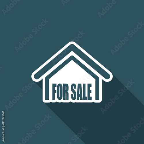 Vector illustration of single isolated for sale icon
