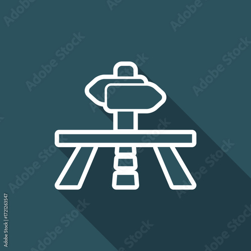 Vector illustration of single isolated road direction icon