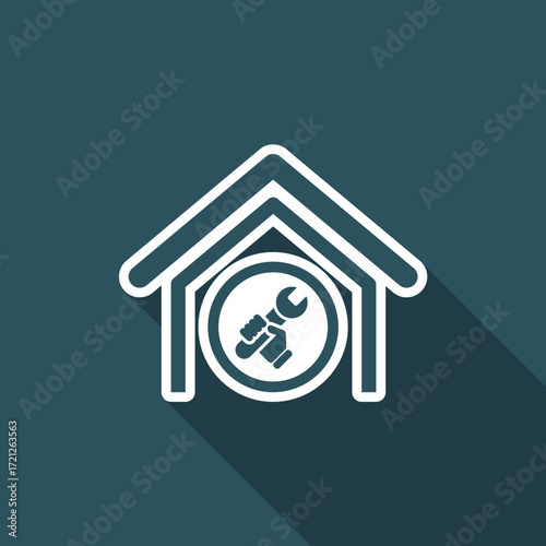 Vector illustration of adjust home icon