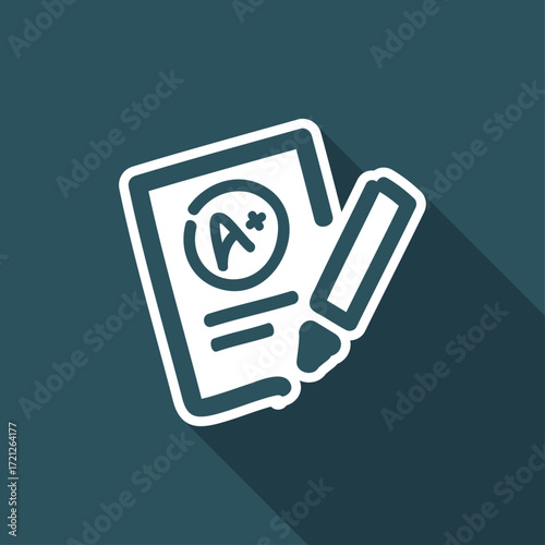 Excellent evaluation test icon