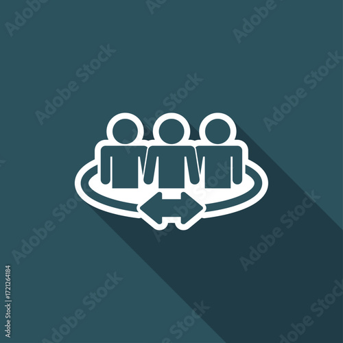Team of connected people