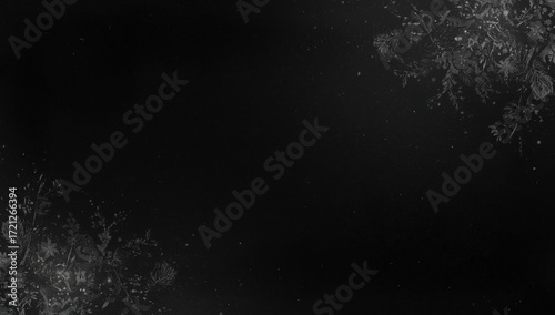 Frost effect frame layout design. Abstract winter background. Elegant ice pattern vignette for banners and photos.