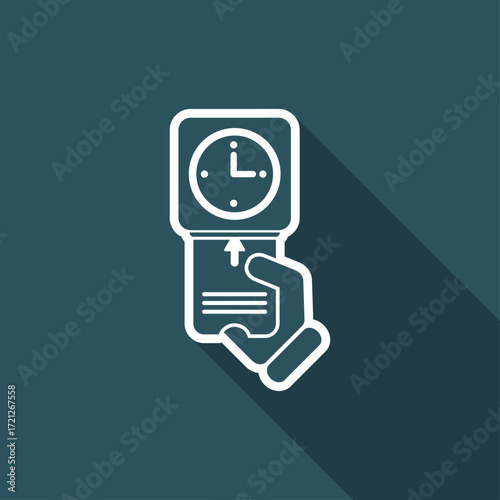 Clocking-in card icon