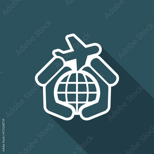 Airplane travel icon