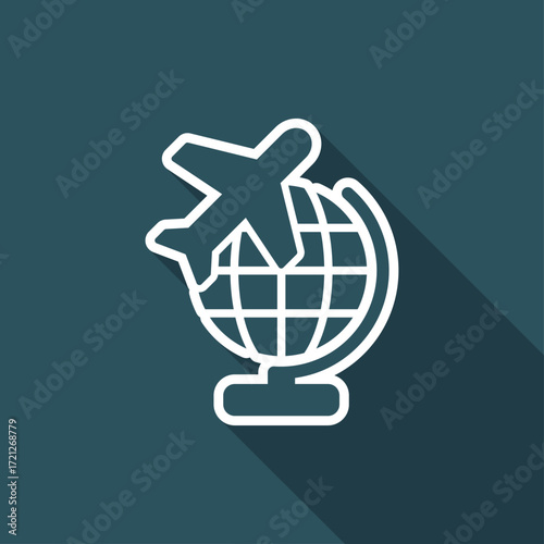Airplane travel icon