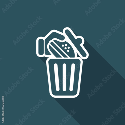 Trashing a sandwich