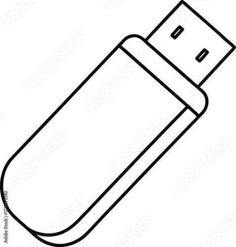 usb flash drive vector illustration isolated on white background