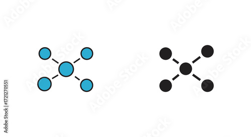 Visual representation of molecular structures with differing atom colors and bonds