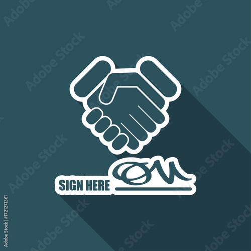 Sign on agreement document