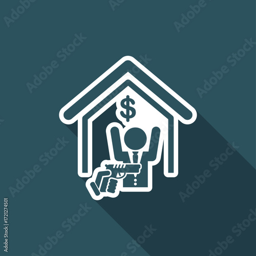 Robbery concept - vector icon
