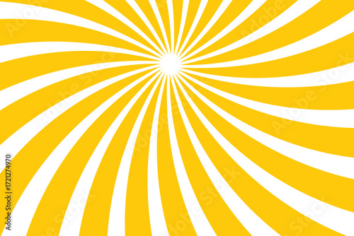 Candy color sunburst background. Abstract orange cream sunbeams design wallpaper.
