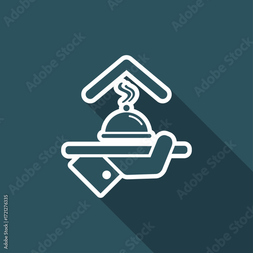 Hotel icons. Restaurant service.