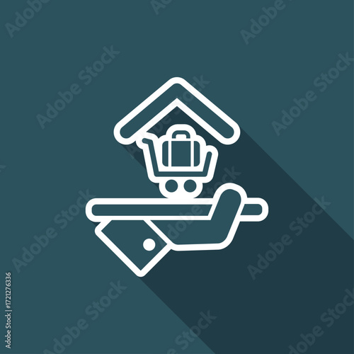 Hotel icon. Baggage service.