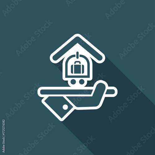 Hotel icon. Baggage service.