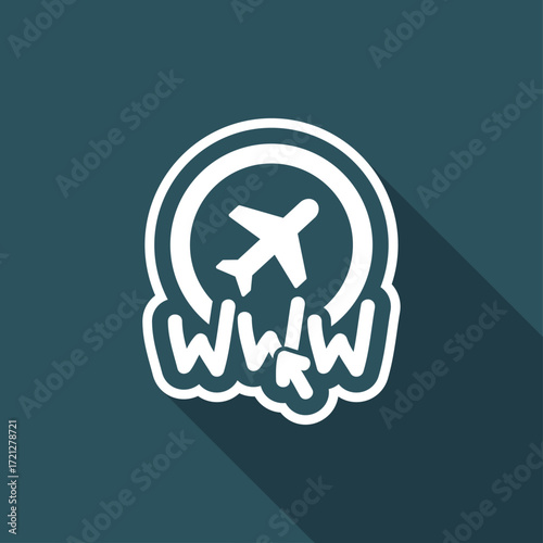 Website travel agency icon