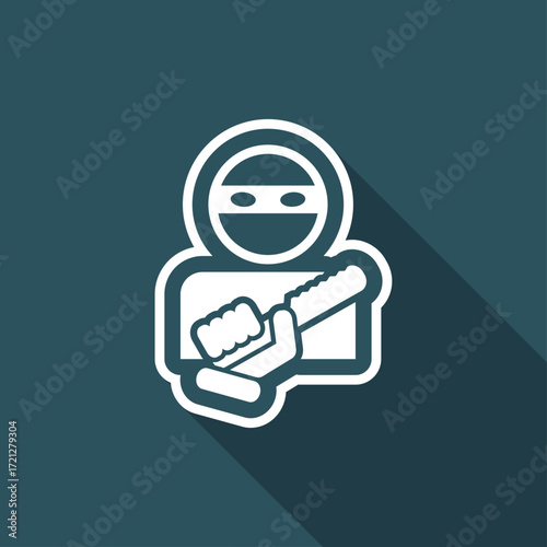 Armed bandit icon