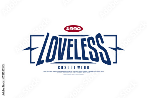 loveless streetwear fashion vector template 