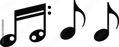 Melody of music notes, representing rhythm and harmony
