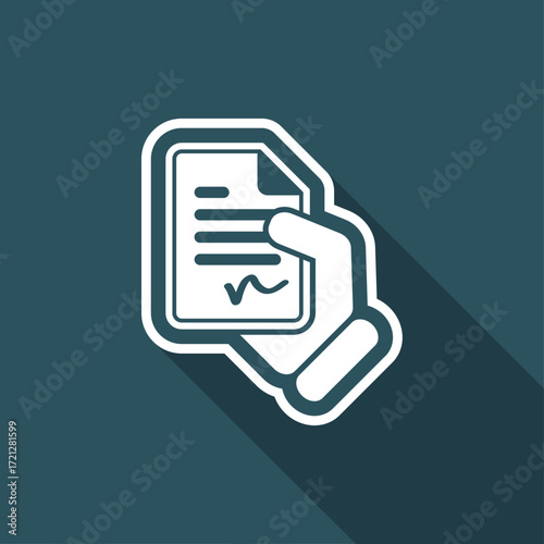 Document signed icon