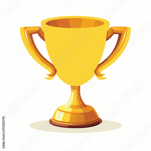 gold cup isolated on white background