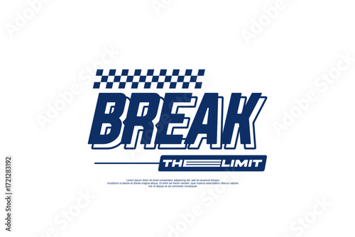break the limit streetwear fashion vector template 